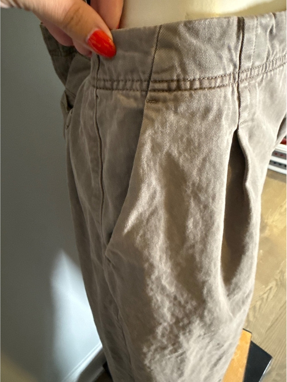 Per Una Women's Brown Cotton Cropped Pants Size US 14 / UK 18 - Picture 9 of 10